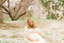 cherry blossom maternity session